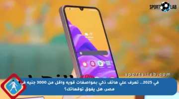 في 2025.. تعرف على هاتف ذكي بمواصفات قوية وأقل من 3000 جنيه في مصر، هل يفوق توقعاتك؟